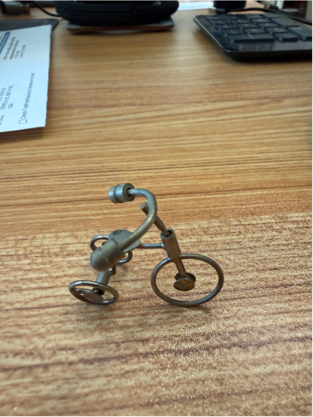 Metal Bicycle Miniature VTG Decor One Size Silver - Picture 4 of 6